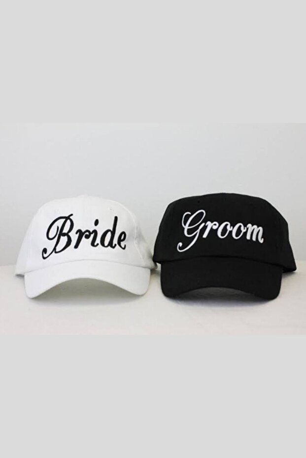 Bride & Groom 2-Piece Basic Baseball Cap Set - 3