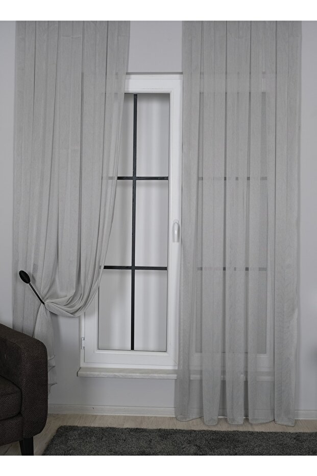 Murcia Tül Perde Gri - 2