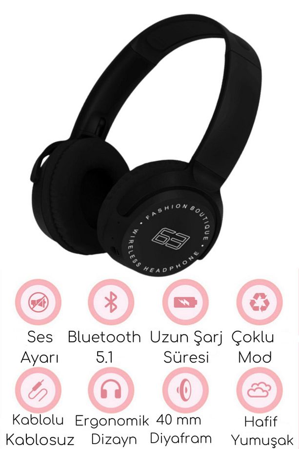 Hafif Yumuşak Ayarlanır Boyut Katlanabilir Kablolu- Kablosuz Çocuk Bluetooth Kulaklık Aux Type- C - 2