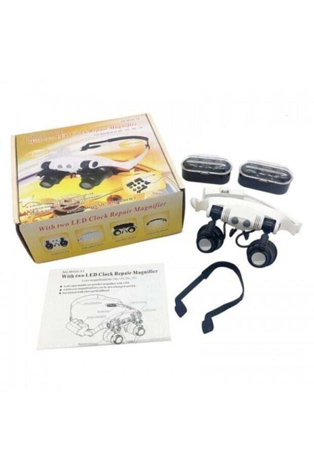 Double Eyed Glasses Magnifying Glass with 10x-15x-20x25x Lens for Jeweler, Watch Repair