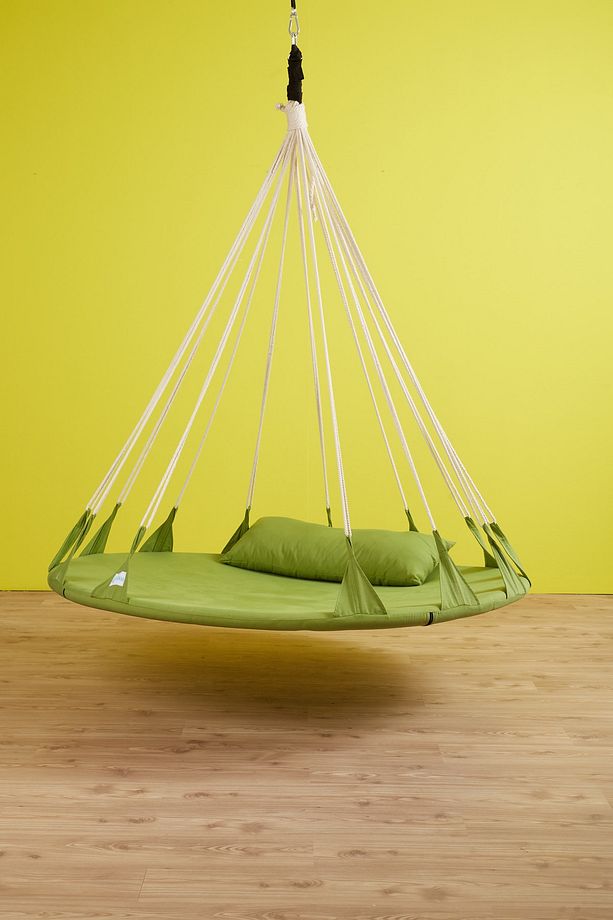 Ruby Yastıklı Ev Tipi Ve Dış Mekan Hamak (160 Cm Çap) - Bahçe, Balkon Hamak Salıncak (yeşil) - 4