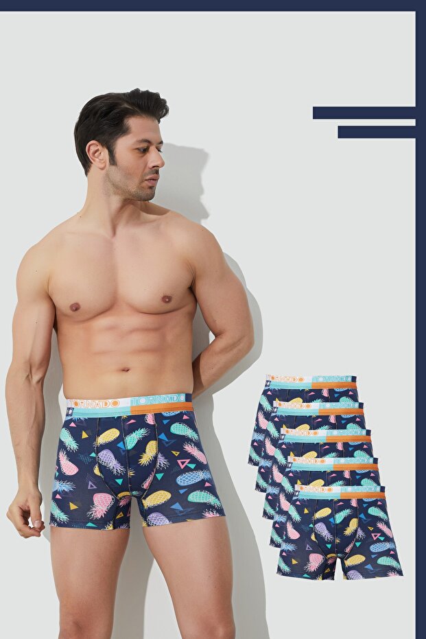 Patterned Men's Boxers 5 Pack - 1