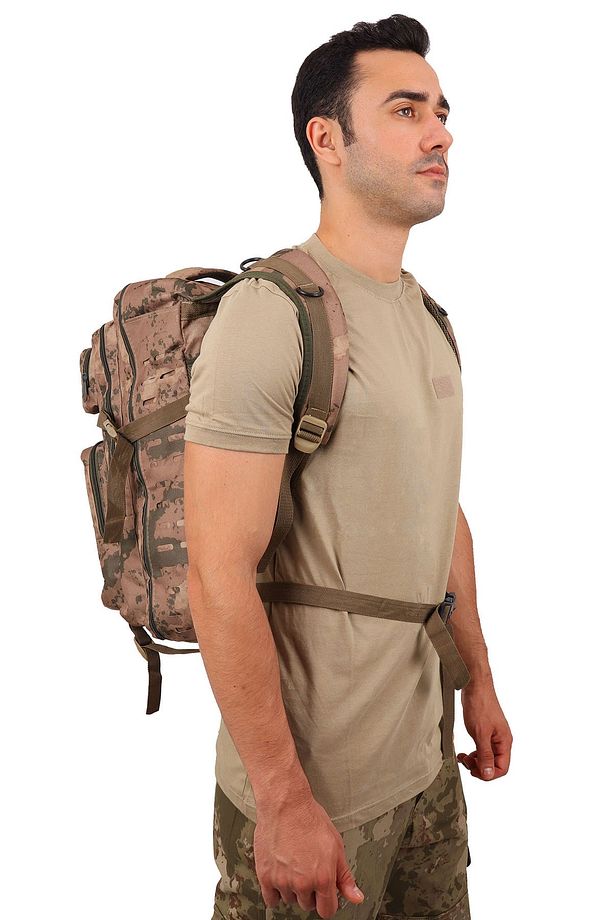 Tactical 45 Lt Lazer Kesim Çöl Kamuflaj Taktik Sırt Çantası - 6