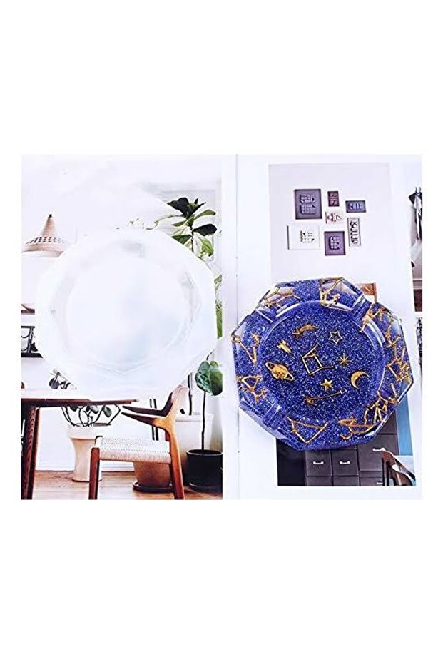 قالب منفضة سجائر مثمنة من السيليكون الإيبوكسي - 3