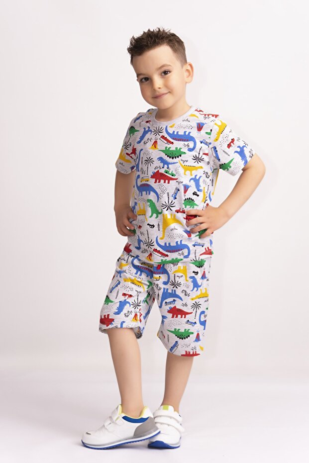 بدلة كابري أساسية بنمط ديناصور للأولاد - 2