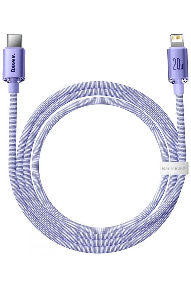 Crystal Shine Fast Charging 20w 120 Cm Type-c To Lightning Şarj Data Kablosu Mor - 4