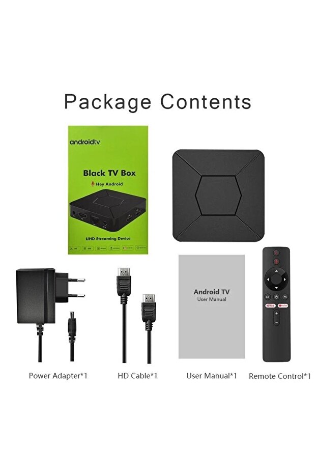 New 4k Android Box / Media Player / Akıllı Tv / Andorid Tv / Ses Komutlu Bluetooth Kumanda / Set Top - 4