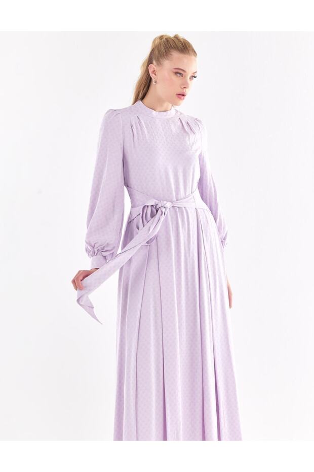 Rochie lungă cu eșarfă - 2