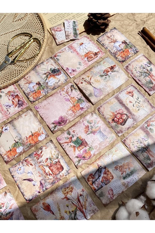 Autumn Themed Paper Set Bullet Journal Sticker / Notebook / Agenda / Stickers / Scrapbook / Collage