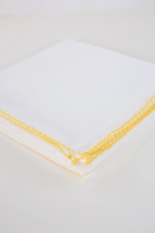 Tülbent Renkli Pamuklu Kroşeta Oyalı Iç Örtüsü 80x80 Cm - 1