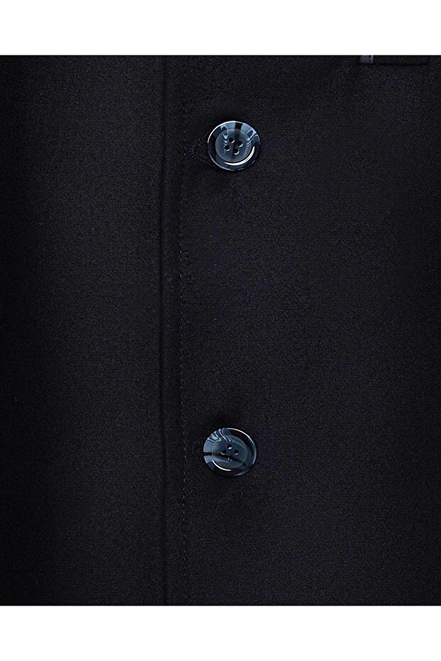 Hakim Yaka Regular Kalıp Düz Kaban - 2