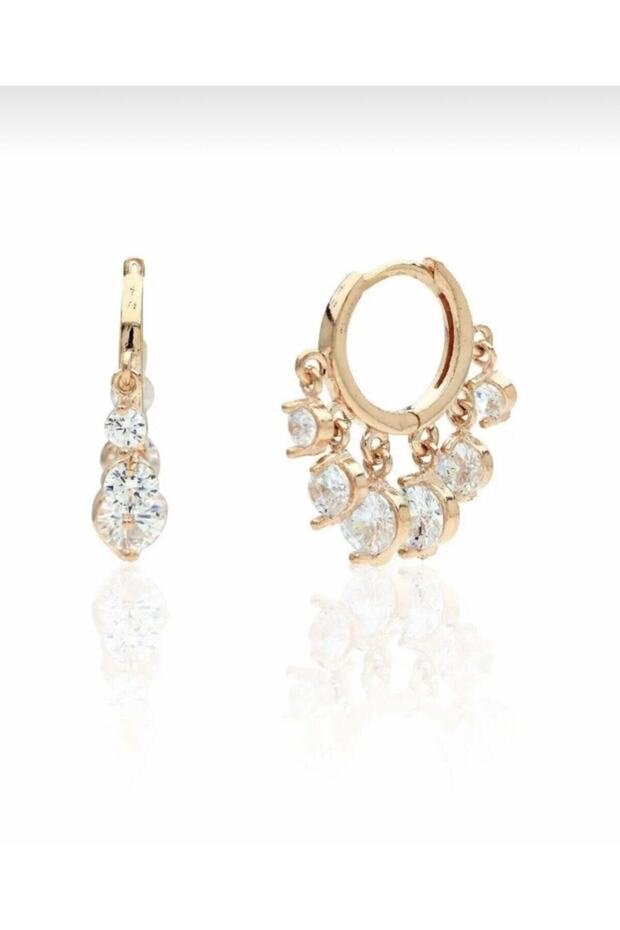 Earrings Jewelled Hanging Şakira Earrings Gold Color