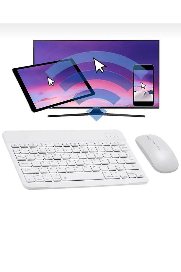 Apple Ipad 10. Nesil 10.9 2022 A2696 A2757 A2777 Uyumlu Kablosuz Bluetooth Klavye Mouse+set - 1