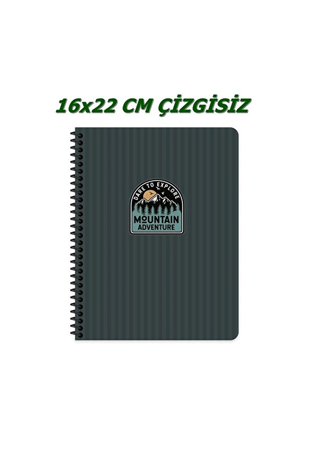 16x22 Cm Unlined 80 Sheets Outdoor Cardboard Cover Wire Notebook