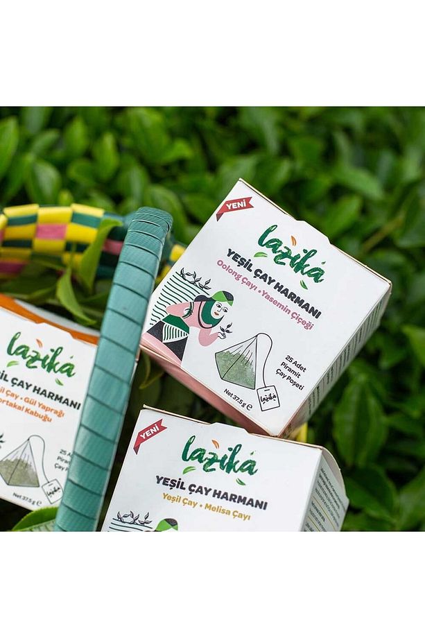 Lazika Yeşil Çay Harmanı Oolong Çayı Yasemin Çiçeği 25 Piramit Poşet - 4