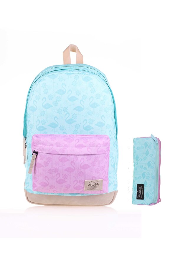 Set of 2 Wichlight Flamingo Backpack and Pencil Bag