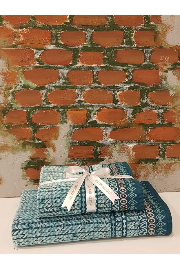 طقم مناشف حمام تيرافي بحجم الشاطئ - 70x140 سم 50x90 سم