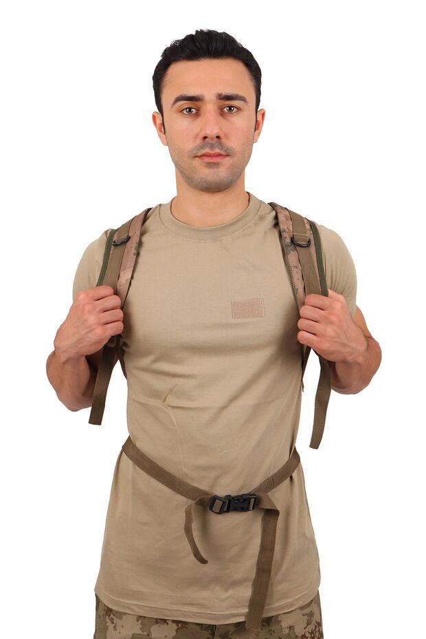 Tactical 45 Lt Lazer Kesim Çöl Kamuflaj Taktik Sırt Çantası - 4