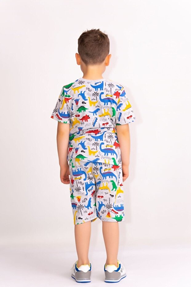بدلة كابري أساسية بنمط ديناصور للأولاد - 4