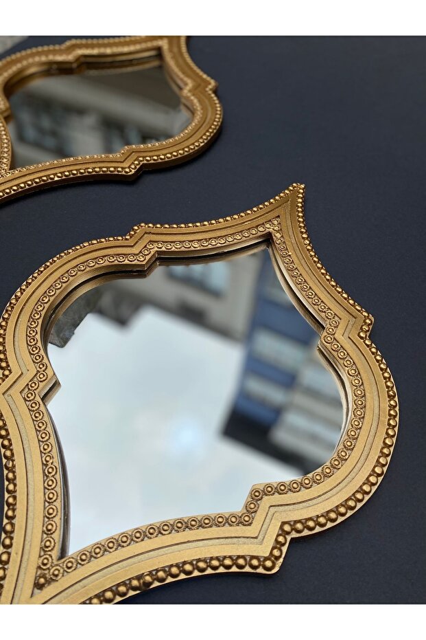 Dekoratif Polyester Damla Tekli Ayna Gold - 5