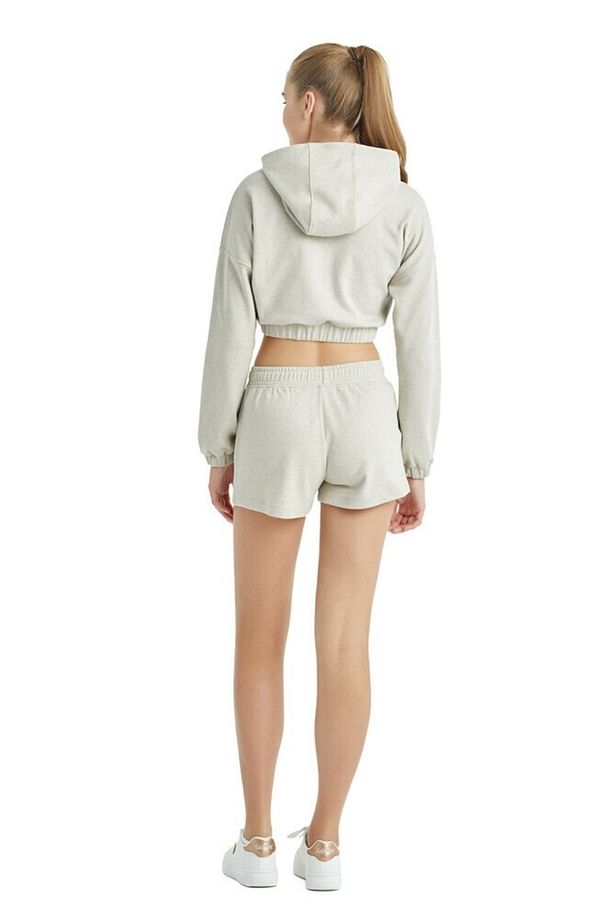 Kapüşonlu Tek Üst Kadın Eşofman Sweatshirt 60148 - 5