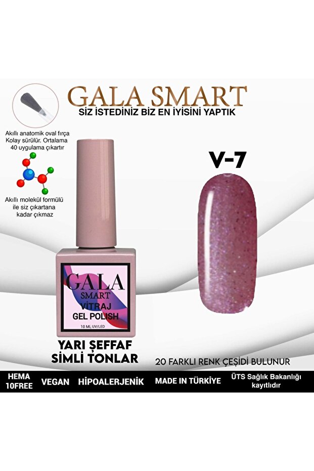 Gala Vitraj (simli) Kalıcı Oje 10 Ml V7 - 1
