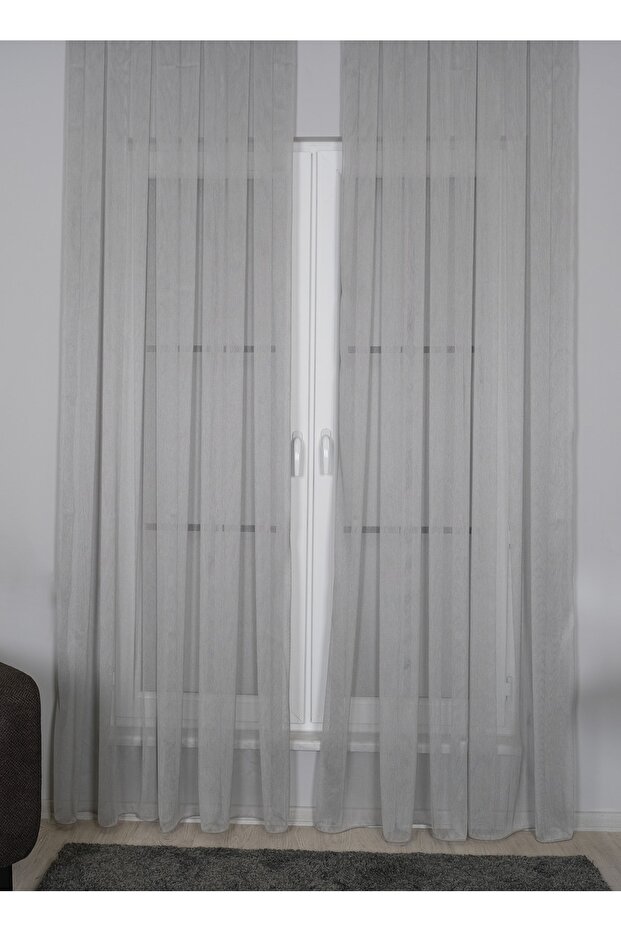 Murcia Tül Perde Gri - 1