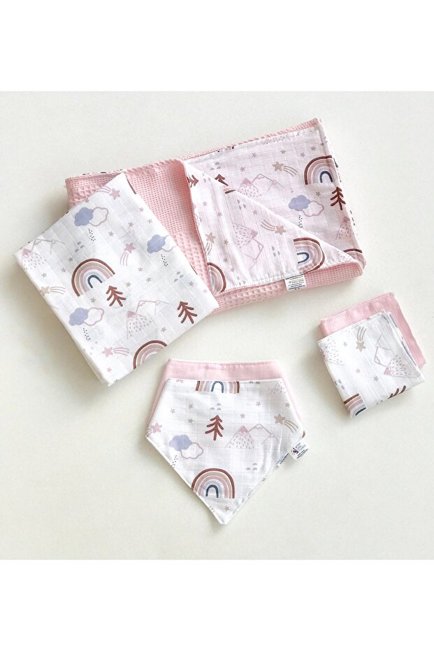 100% Cotton Muslin Welcome Baby Set 6 Pieces