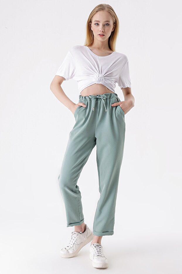 Layered Rope Lace Trousers