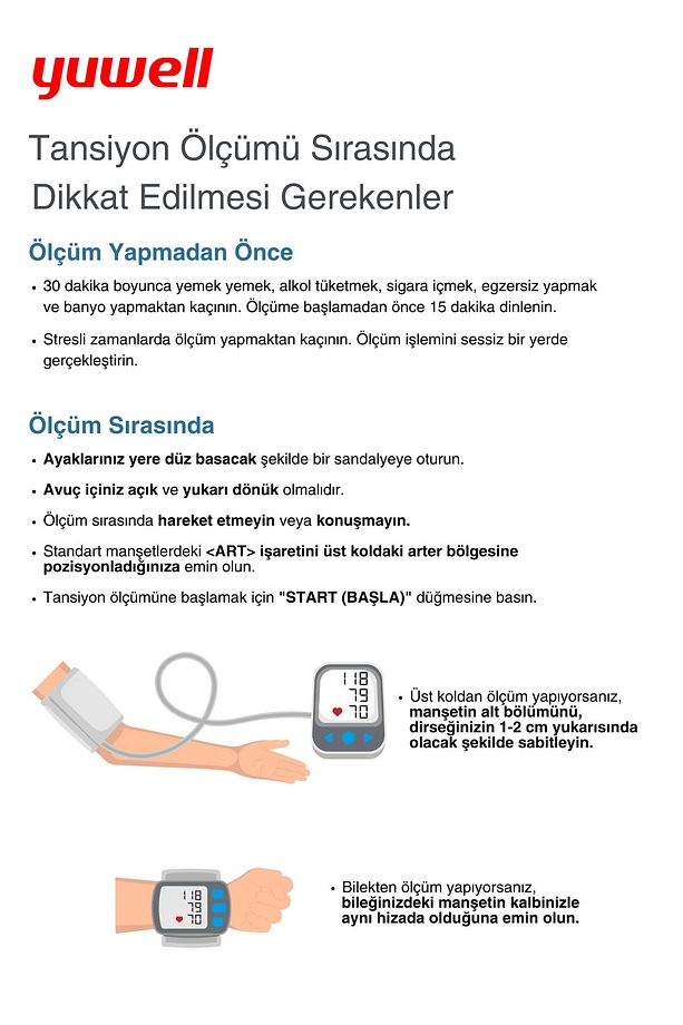 Akıllı Tansiyon Aleti Koldan Ölçer Ye660d - 9