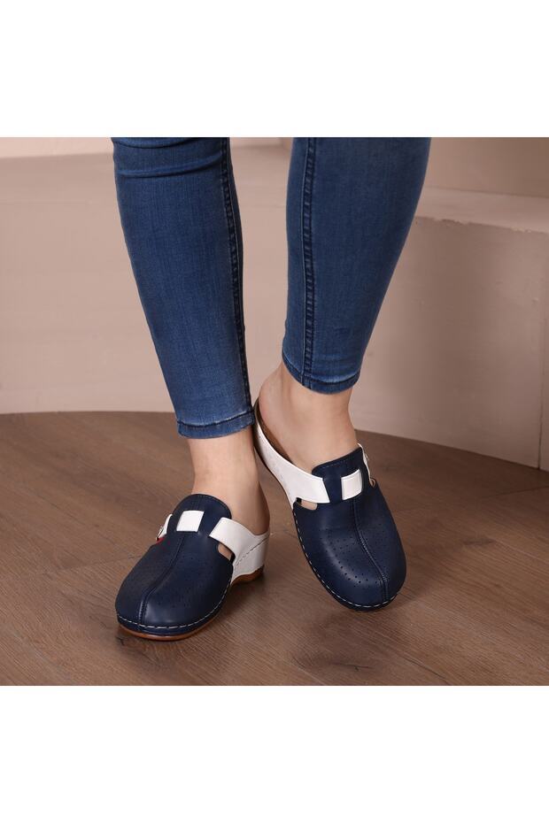 Navy Blue Red White Color Home Hospital Doctor Nurse Sabo Slippers