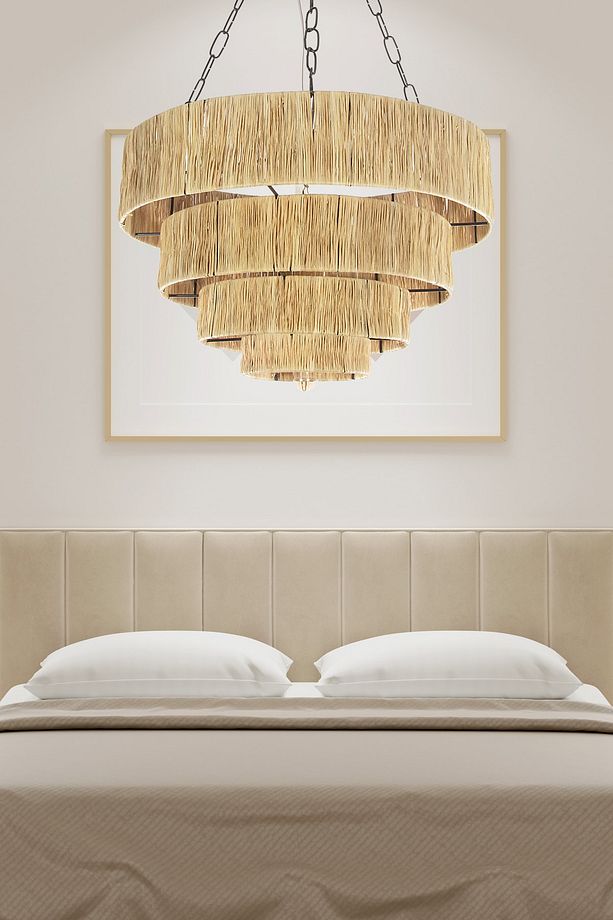 Rattan, Bambu, Hasır Sarkıt Avize Çap: 45 Cm Yükseklik: 28 Cm - 5