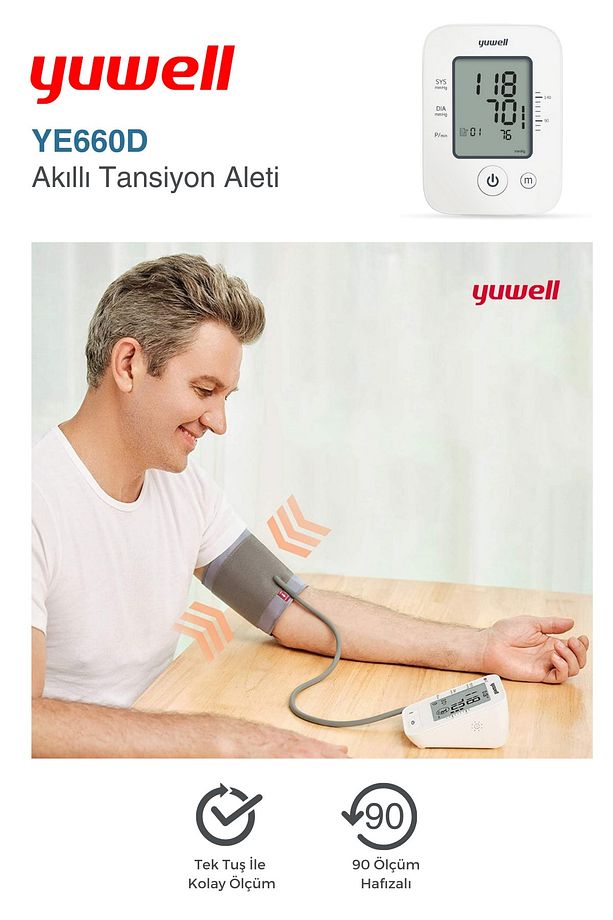 Akıllı Tansiyon Aleti Koldan Ölçer Ye660d - 4