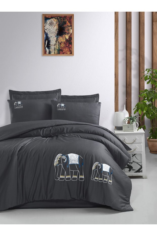 Double Embroidered 100% Cotton Satin Duvet Cover Set | Duvet Cover Set | Dowry set