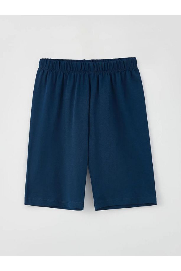 Bisiklet Yaka Baskılı Kısa Kollu Erkek Çocuk Şortlu Pijama Takımı - 3