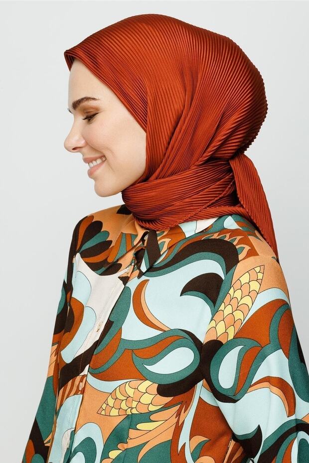 Tile Pleated Scarf - 6