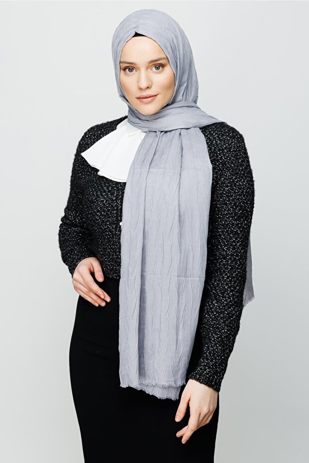 Gümüş Piliseli Bambu Şal - 2