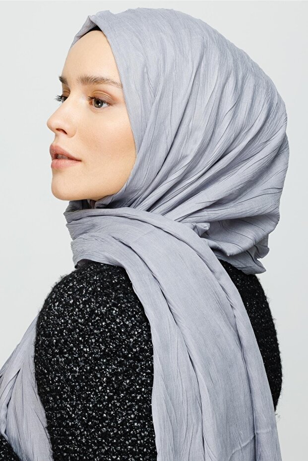 Gümüş Piliseli Bambu Şal - 5