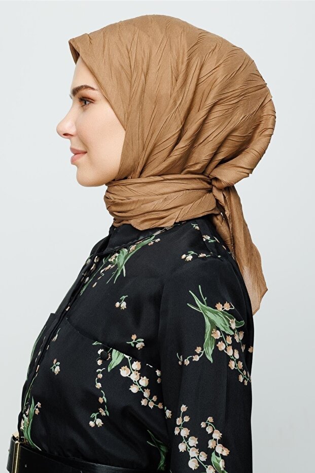 Eșarfă din bambus plisată de nuc - 4