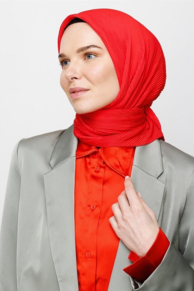 Eșarfă cu pliuri de bomboane - 1