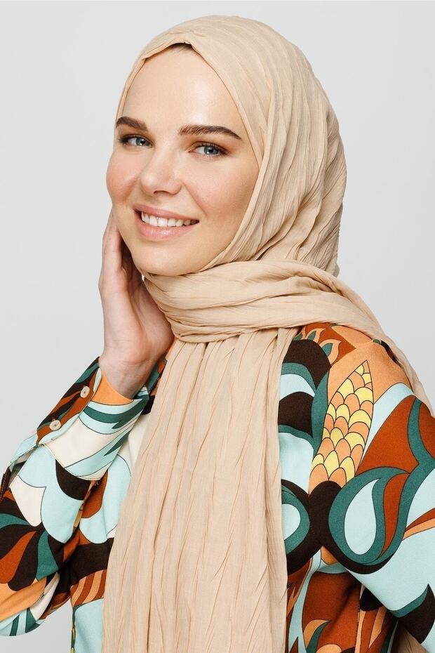 Kum Beji Piliseli Bambu Şal - 1