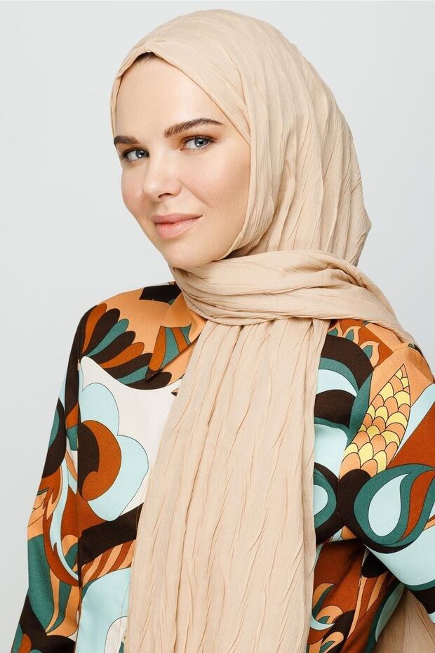 Kum Beji Piliseli Bambu Şal - 2