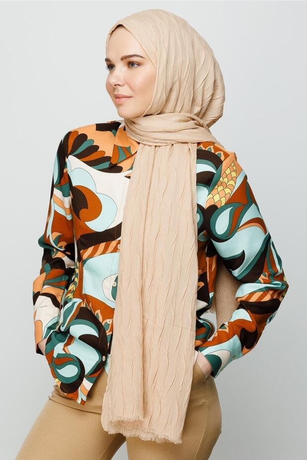 Kum Beji Piliseli Bambu Şal - 3