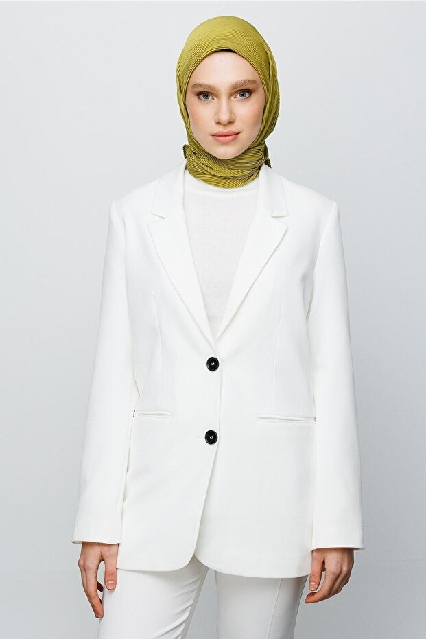 وشاح مطوي باللون الأخضر الزيتوني - 3