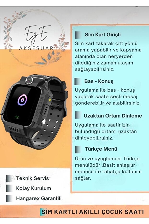 Sim Kartlı Çocuk Akıllı Saati - 2