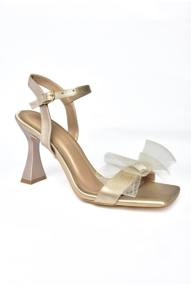 P820061404 Damskie buty wieczorowe ze skóry i kokardki - 6