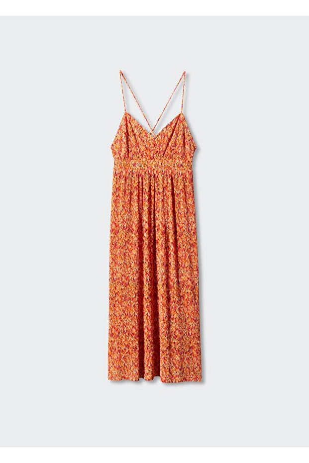 Sırtı Çapraz Dokulu Elbise - 3