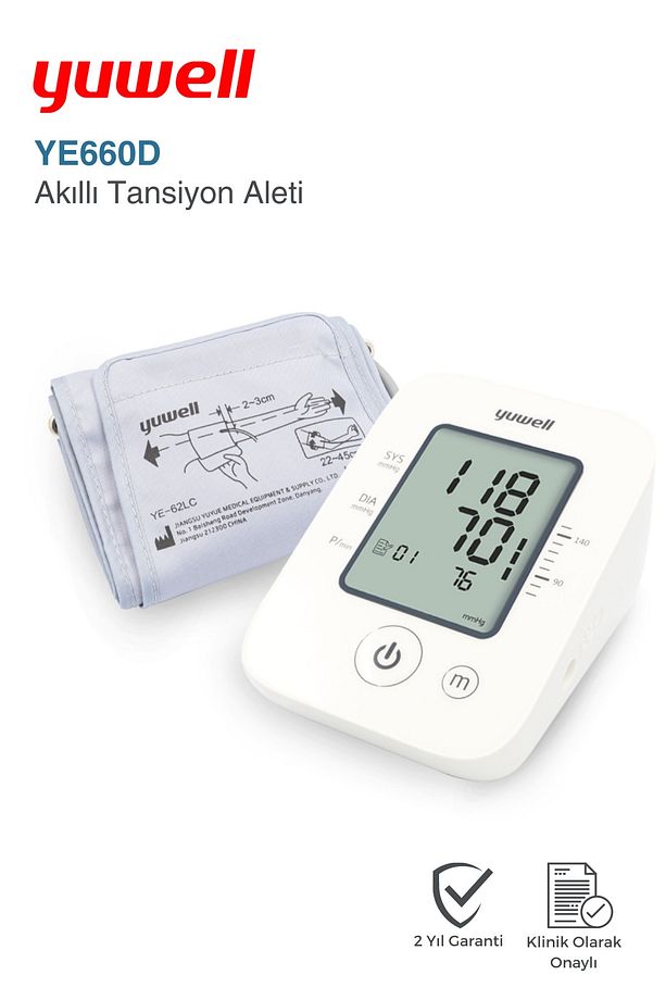 Akıllı Tansiyon Aleti Koldan Ölçer Ye660d - 3