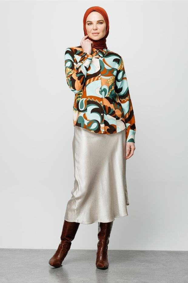 Tile Pleated Scarf - 4