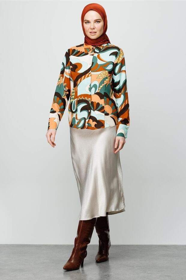 Tile Pleated Scarf - 5